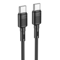  USB kabelis Hoco X83 60W Type-C to Type-C 1.0m black 